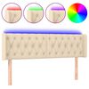 vidaXL Čelo postele s LED kr&eacute;mov&eacute; 163x16x78/88 cm l&aacute;tka