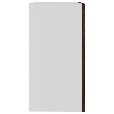 vidaXL Závesná sklenená skrinka hnedý dub 40x31x60 cm spracované drevo