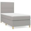 vidaXL Posteľn&yacute; r&aacute;m boxsping s matracom bledosiv&yacute; 90x200 cm l&aacute;tka