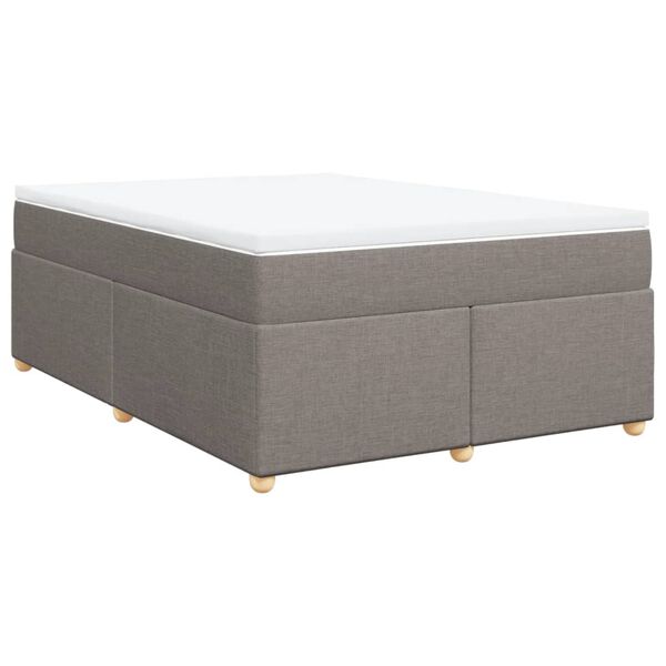 vidaXL Posteľn&yacute; r&aacute;m boxspring s matracom sivohned 160x200 cm l&aacute;tka