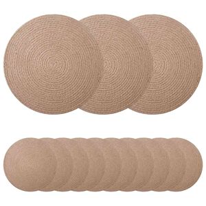 vidaXL Jutov&eacute; podložky 50 pcs Pr&iacute;rodn&aacute; &Oslash; 30 cm 100% Tossa juta