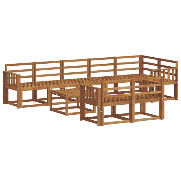 vidaXL Z&aacute;hradn&aacute; s&uacute;prava gaučov 9 pcs Pr&iacute;rodn&aacute; Pevn&eacute; ak&aacute;ciov&eacute; drevo