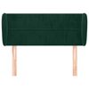 vidaXL Čelo postele so z&aacute;hybmi tmavozelen&yacute; 103x23x78/88 cm zamat