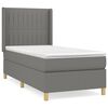 vidaXL Boxspring posteľ s matracom tmavosiv&aacute; 100x200 cm l&aacute;tka