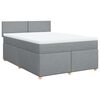 vidaXL Boxspring posteľ s matracom svetlosivá 100x200 cm látka