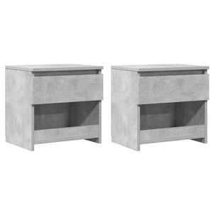 vidaXL Nočn&eacute; stol&iacute;ky 2 ks, bet&oacute;novo siv&eacute; 40x30x39 cm, kompozitn&eacute; drevo