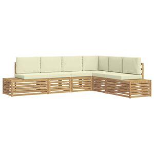vidaXL 6 ks Z&aacute;hradn&aacute; s&uacute;prava gaučov Polyester Biela