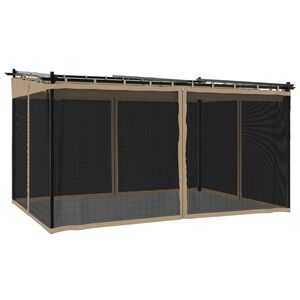 vidaXL Alt&aacute;nok so sieťovinov&yacute;mi stenami sivohned&yacute; 4x3 m oceľ