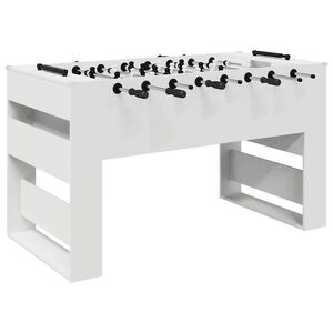 vidaXL Stoln&yacute; futbal Biely 146,5 x 74 x 85 cm Kompozitn&eacute; drevo