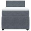 vidaXL Posteľn&yacute; r&aacute;m boxspring s matracom tmavosiv&yacute; 100x200 cm zamat
