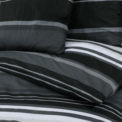 vidaXL Súprava obliečok na paplón čierno-biela 200x200 cm bavlna