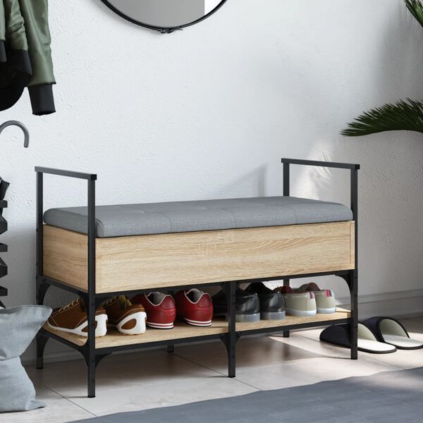 vidaXL Lavička na top&aacute;nky dub sonoma 85,5x42x57,5 cm kompozitn&eacute; drevo