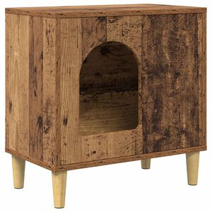 vidaXL Mačka Dom Star&eacute; drevo 51 x 30 x 52 cm Kompozitn&eacute; drevo