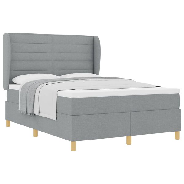 vidaXL Boxspring posteľ s matracom tmavo&scaron;ed&aacute; 90x190 cm Svetlosiv&aacute;