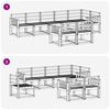 vidaXL Z&aacute;hradn&aacute; s&uacute;prava gaučov 8 pcs Pr&iacute;rodn&aacute; Pevn&eacute; ak&aacute;ciov&eacute; drevo