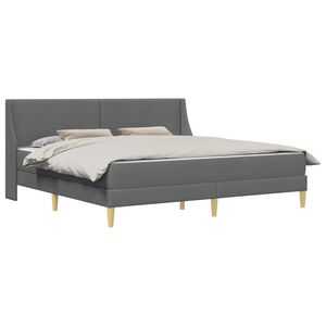 vidaXL R&aacute;m postele s matracom Tmavo &scaron;ed&aacute; 180 x 200 cm Polyester