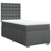 vidaXL Boxspring posteľ s matracom tmavosiv&aacute; 90x190 cm l&aacute;tka