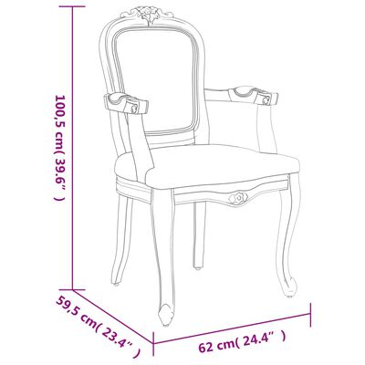 vidaXL Jedálenská stolička tmavosivá 62x59,5x100,5 cm látka