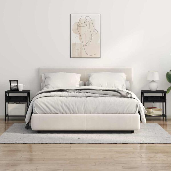 vidaXL Nočn&yacute; stol&iacute;k Čierny dub 38 x 30 x 48 cm Kompozitn&eacute; drevo