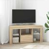 vidaXL Rohov&yacute; LED TV kabinet N&aacute;stenn&yacute; Sonoma dub 100 x 40 x 50 cm