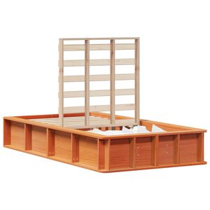 vidaXL R&aacute;m postele Včel&iacute; hned&yacute; 90 x 190 cm Mas&iacute;vne borovicov&eacute; drevo