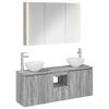 vidaXL Set kabinetov do k&uacute;peľne 4 pcs Siv&yacute; Sonoma 103,5 x 15,5 x 70 cm
