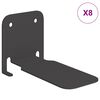 vidaXL Neviditeľn&aacute; pl&aacute;vaj&uacute;ca polica 8 ks Čierny 6 x 11 x 6,5 cm