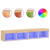 vidaXL TV skrinky s LED svetlami 2 ks dub sonoma 80x30x30 cm