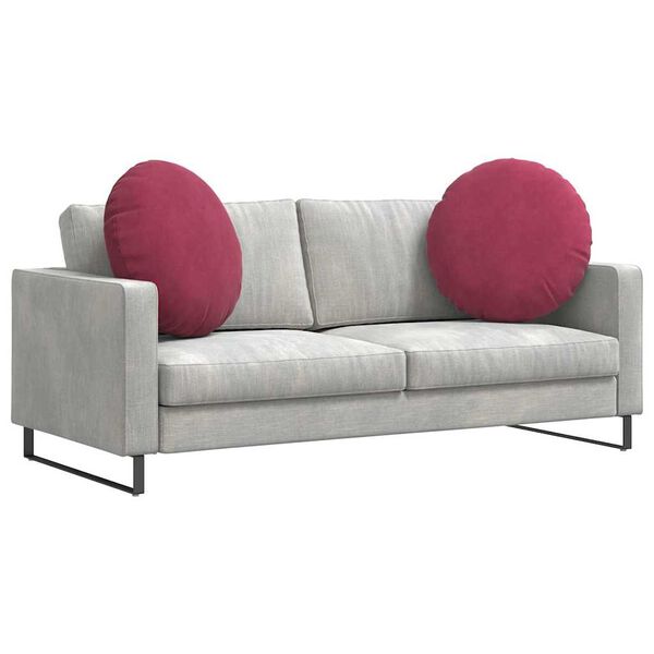 vidaXL Vank&uacute;&scaron;e na sedenie 2 pcs V&iacute;no červen&eacute; &Oslash; 80 x 29 cm Zamat