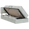 vidaXL LED &uacute;ložn&aacute; posteľ s matracom Svetlosiv&aacute; 90 x 200 cm Zamat