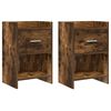 vidaXL Nočn&eacute; stol&iacute;ky 2 pcs Dymov&yacute; dub 40 x 30 x 60 cm Kompozitn&eacute; drevo