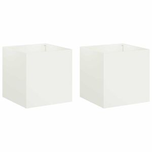 vidaXL Z&aacute;hradn&yacute; kvetin&aacute;č 2 ks Biela 25 x 25 x 25 cm