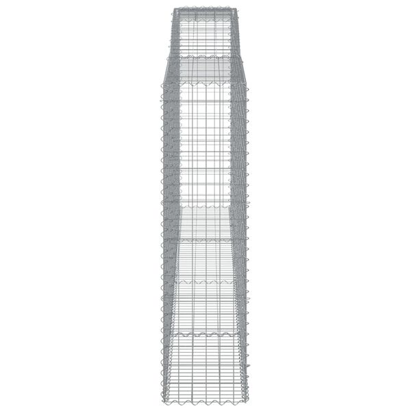 vidaXL Obl&uacute;kov&yacute; gabionov&yacute; k&ocirc;&scaron; 400x50x180/200 cm pozinkovan&eacute; železo