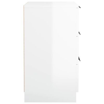 vidaXL Nočný stolík lesklý biely 40x36x65 cm