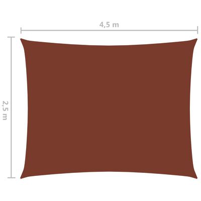 vidaXL Tieniaca plachta oxfordská látka obdĺžniková 2,5x4,5 m tehlová
