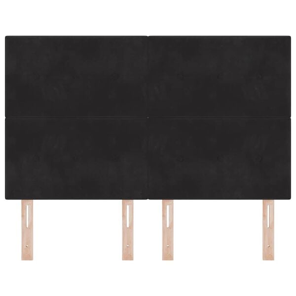 vidaXL Zadn&eacute; čelo s čelnou doskou Čierna 144 cm Umel&aacute; koža