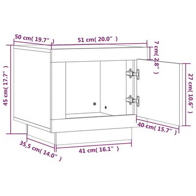 vidaXL Konferenčný stolík betónový sivý 51x50x45 cm spracované drevo