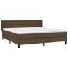 vidaXL Boxspring posteľ s matracom tmavohned&aacute; 180x200 cm l&aacute;tka