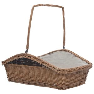 vidaXL Ko&scaron;&iacute;k na drevo s r&uacute;čkou 61,5x46,5x58 cm hned&yacute; vŕbov&yacute;