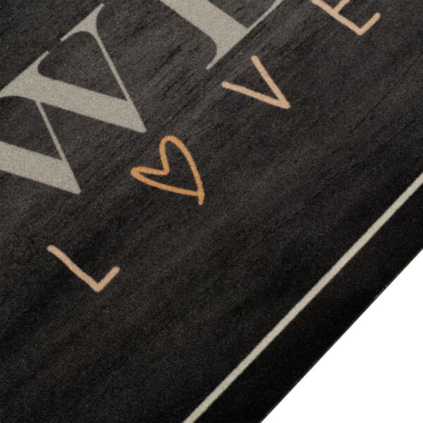 vidaXL Kuchynsk&yacute; koberec, prateľn&yacute;, n&aacute;pis Coffee 45x150 cm, zamat