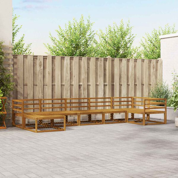 vidaXL Z&aacute;hradn&aacute; s&uacute;prava gaučov 7 pcs Pr&iacute;rodn&aacute; Pevn&eacute; ak&aacute;ciov&eacute; drevo