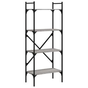 vidaXL Knižnica 4-poschodov&aacute; siv&aacute; sonoma 56x31,5x138,5 cm komp. drevo