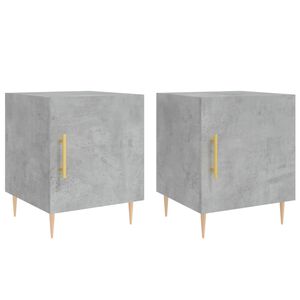 vidaXL Nočn&eacute; stol&iacute;ky 2 ks bet&oacute;novo siv&eacute; 40x40x50 cm kompozitn&eacute; drevo
