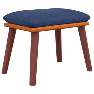 vidaXL Podnožka modr&aacute; 45x29,5x35 cm l&aacute;tka a umel&aacute; koža