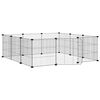 vidaXL 12-panelov&aacute; klietka pre dom&aacute;ce zvierat&aacute; s dvierkami čierna 105x105x35 cm oceľov&aacute;