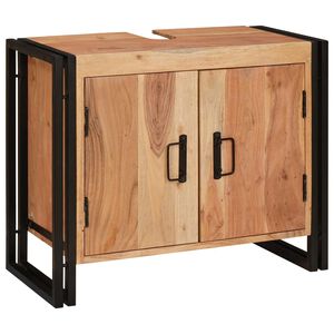 vidaXL Skrinka pod um&yacute;vadlo Hned&aacute; 71 x 33 x 58 cm Pevn&eacute; ak&aacute;ciov&eacute; drevo