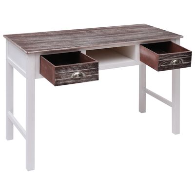 vidaXL Písací stôl hnedý 110x45x76 cm drevený