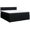 vidaXL Posteľn&yacute; r&aacute;m boxspring s matracom čierny 180x200 cm l&aacute;tka
