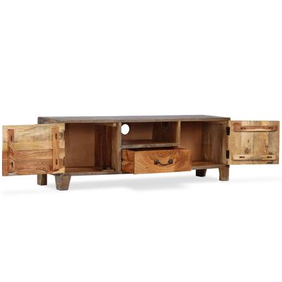 vidaXL TV stolík, masívne drevo vintage štýl 118x30x40 cm