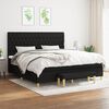 vidaXL Boxspring posteľ s matracom čierna 200x200 cm l&aacute;tka